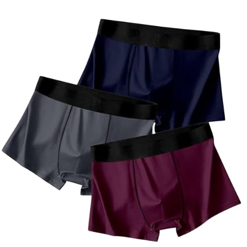 Men's Anti-Bacterial Airsoft Trunk | Regular Fit Nylon Underwear | Breathable & Moisture-Wicking | Multicolor Pack of 3 - Image 3