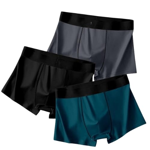 Men's Anti-Bacterial Airsoft Trunk | Regular Fit Nylon Underwear | Breathable & Moisture-Wicking | Multicolor Pack of 3