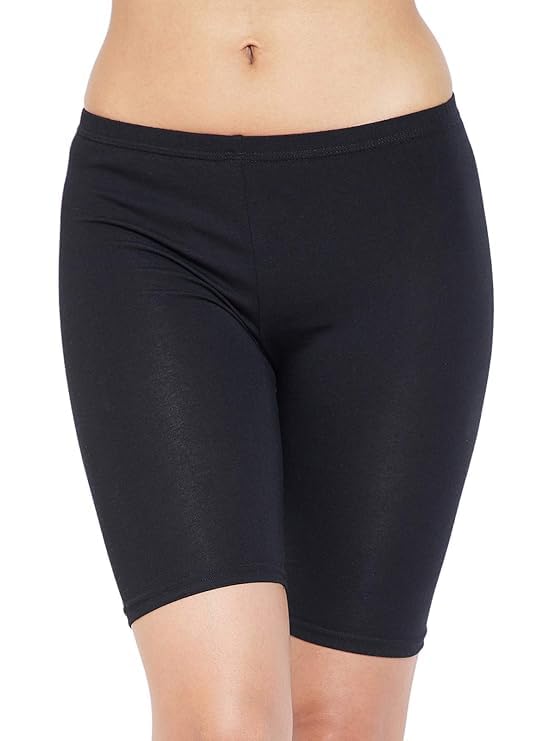 Women's Athletic Compression Cycling Shorts, Black, Stretch Fit, High Waist Design, Performance Wear for Biking, Running, Workout - Image 2