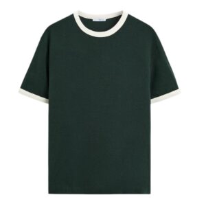 Alan Jones Clothing Men's Regular Fit Stretch Cotton T-Shirt | Round Neck Short Sleeve Contrast Trim Tee | Casual Crew Neck T-Shirt for Men
