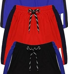 Polyester Sports Shorts for Boys and Girls - Colour May Vary