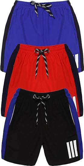 Polyester Sports Shorts for Boys and Girls - Colour May Vary