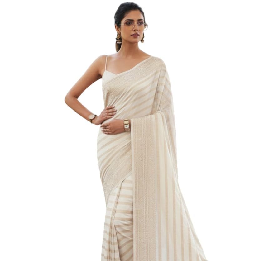 Women's Original Rajwadi Pure Georgette kanchipuram Kanjivaram Real Zari Silk Desinger Saree With Blouse Piece for Wedding - Image 10