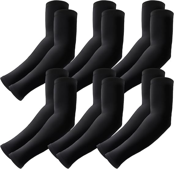 Arm Sleeves for Men & Women UV Protection Hand Sleeve with Thumb for Boys & Girls Sun Protection Cover for Running, Bike Riding, Cricket - Nylon - Image 3