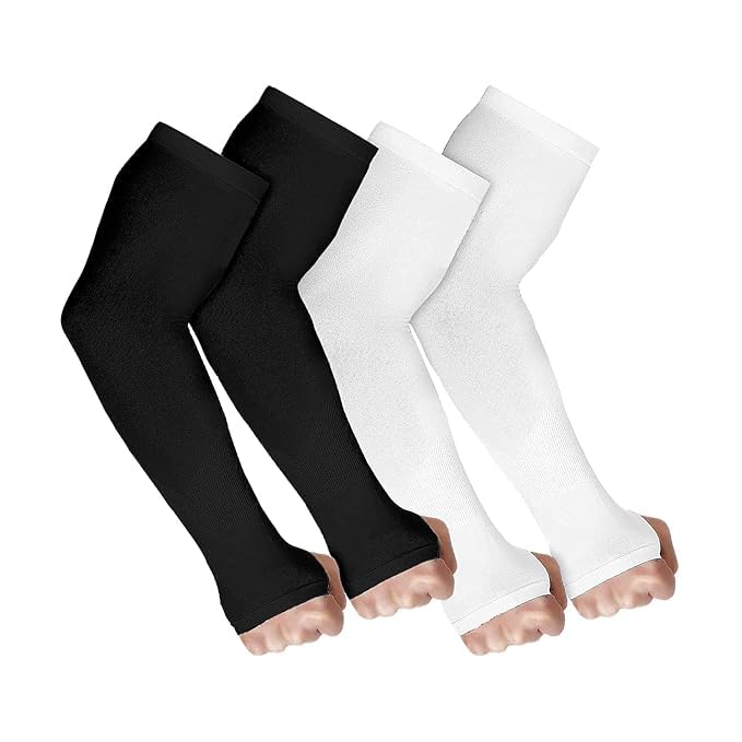 Fuelbyte UV Protection Hand Gloves for Sun Protection - Arm Sleeves for Men & Women, Perfect for Bike Riding, Summer, and Outdoor Sports - Full Hand Gloves, Sun Gloves, Cooling Sleeves - Image 2