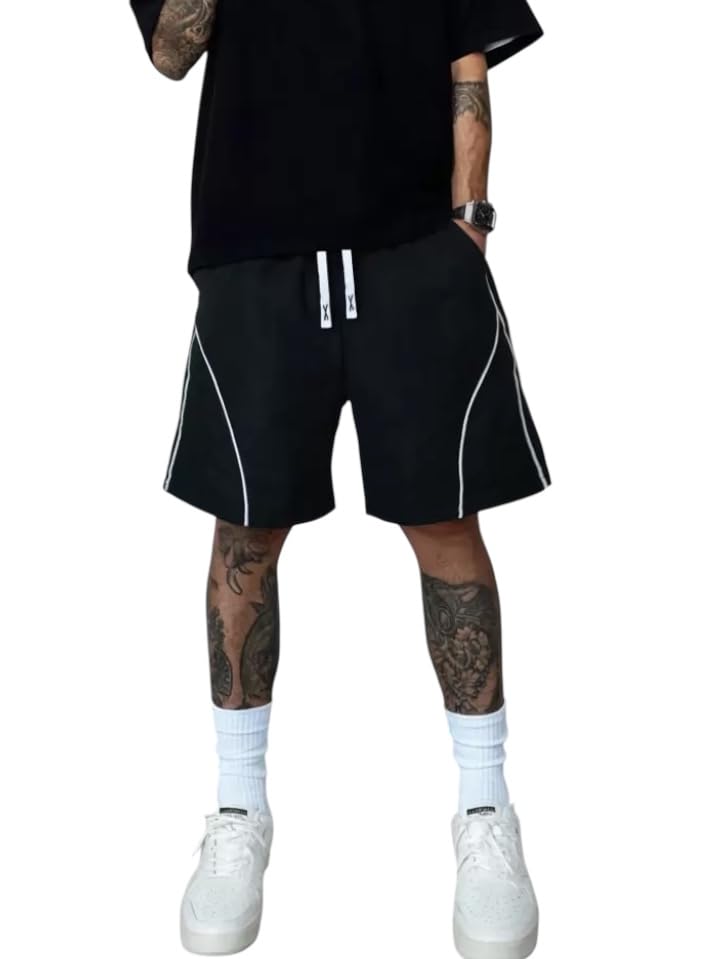 BE SAVAGE Men's Baggy Gym Shorts | Gen Z Fitness Wear | Comfortable & Breathable Athletic Shorts for Workouts - Image 2