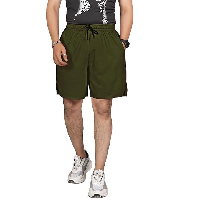 Seemoo Men's Outdoor Quick Dry Lightweight Sports Shorts with 2 Pockets, Breathable Hiking Running Gym Workout Athletic Shorts