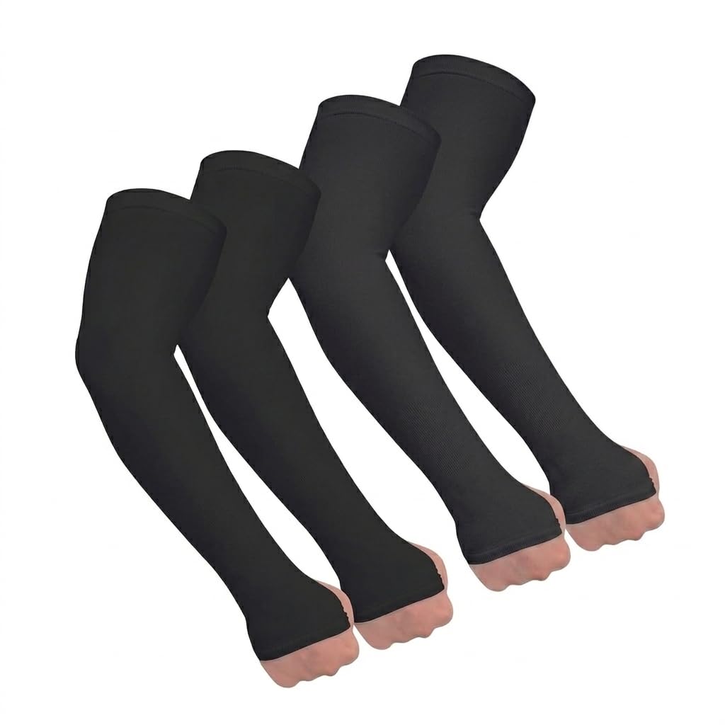 Premium Unisex Arm Sleeves | UV Protection, Stretchable & Breathable | Anti-Slip Cooling Sleeves for Sports, Driving, Cycling & Outdoor Activities - Image 4