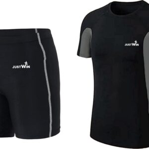 JUSTWIN Swimwear Half Sleeve T-Shirt and Shorts for Men & Women
