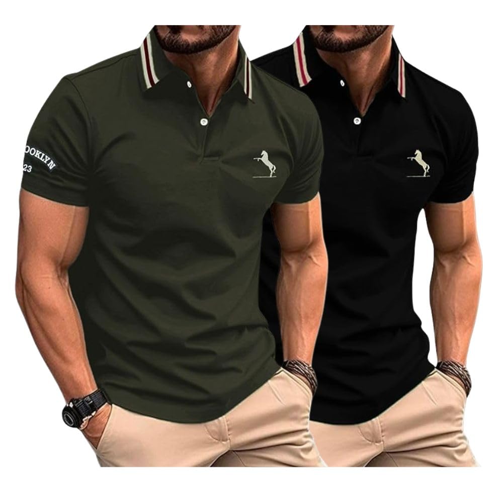 GRECIILOOKS Polo T-Shirt for Men – Cotton Short Sleeve Regular Fit Tee | Perfect for Golf, Travel & Outdoor Casual Look (Available in Plus Size) - Image 5
