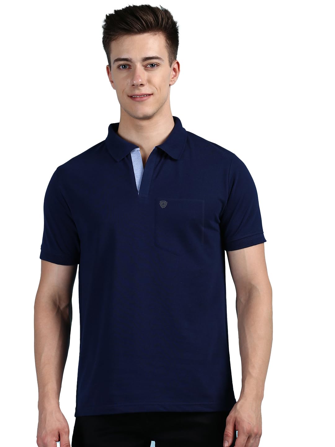 Lux Cozi Men's Half Sleeve Soild Casual Regular Fit T-Shirt with Chest Pocket | Polo Tshirt for Men - Image 6
