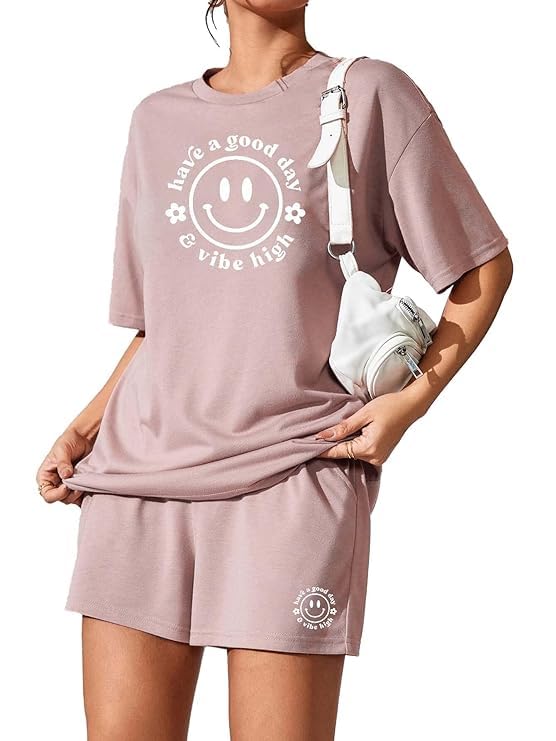 KSHS Women's Cotton Printed Night Suit Set of Top & Shorts