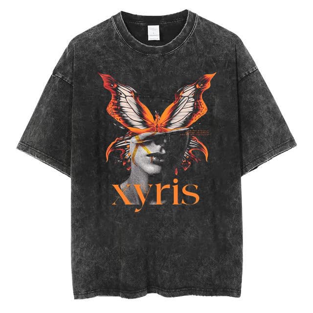 boffi ... 100% Cotton Oversized T-Shirt Unisex Drop Shoulder Dye Washed Street Look Black Pack of 1 - Image 12