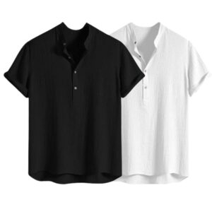Leriya Fashion Tshirt for Man | T Shirt for Mans | Mens TShirt's | Collarless T- Shirt for Mens | Half Sleeve Tshirt for Men (Available in Plus Sizes) Polycotton, Regular Fit