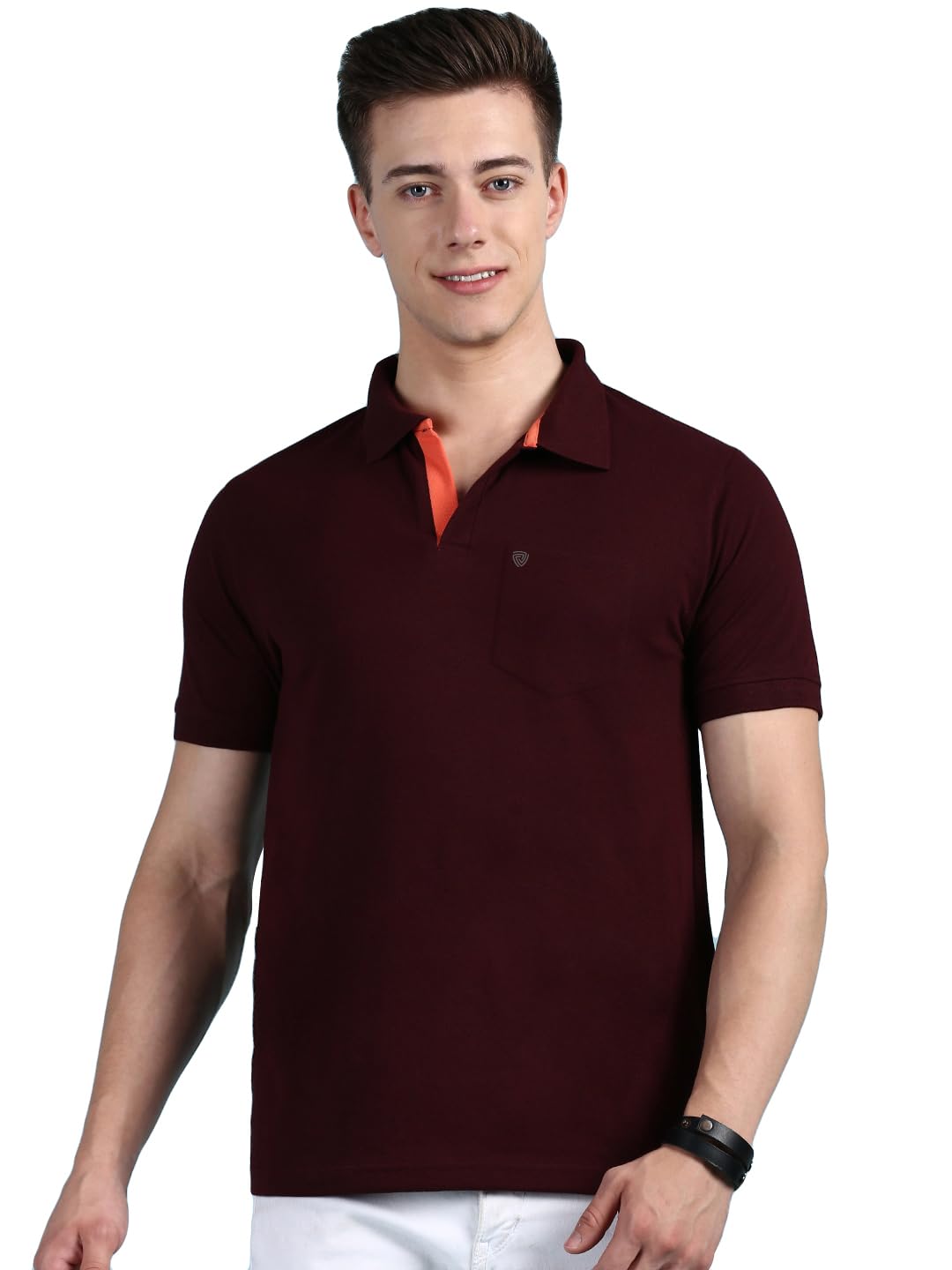 Lux Cozi Men's Half Sleeve Soild Casual Regular Fit T-Shirt with Chest Pocket | Polo Tshirt for Men - Image 8