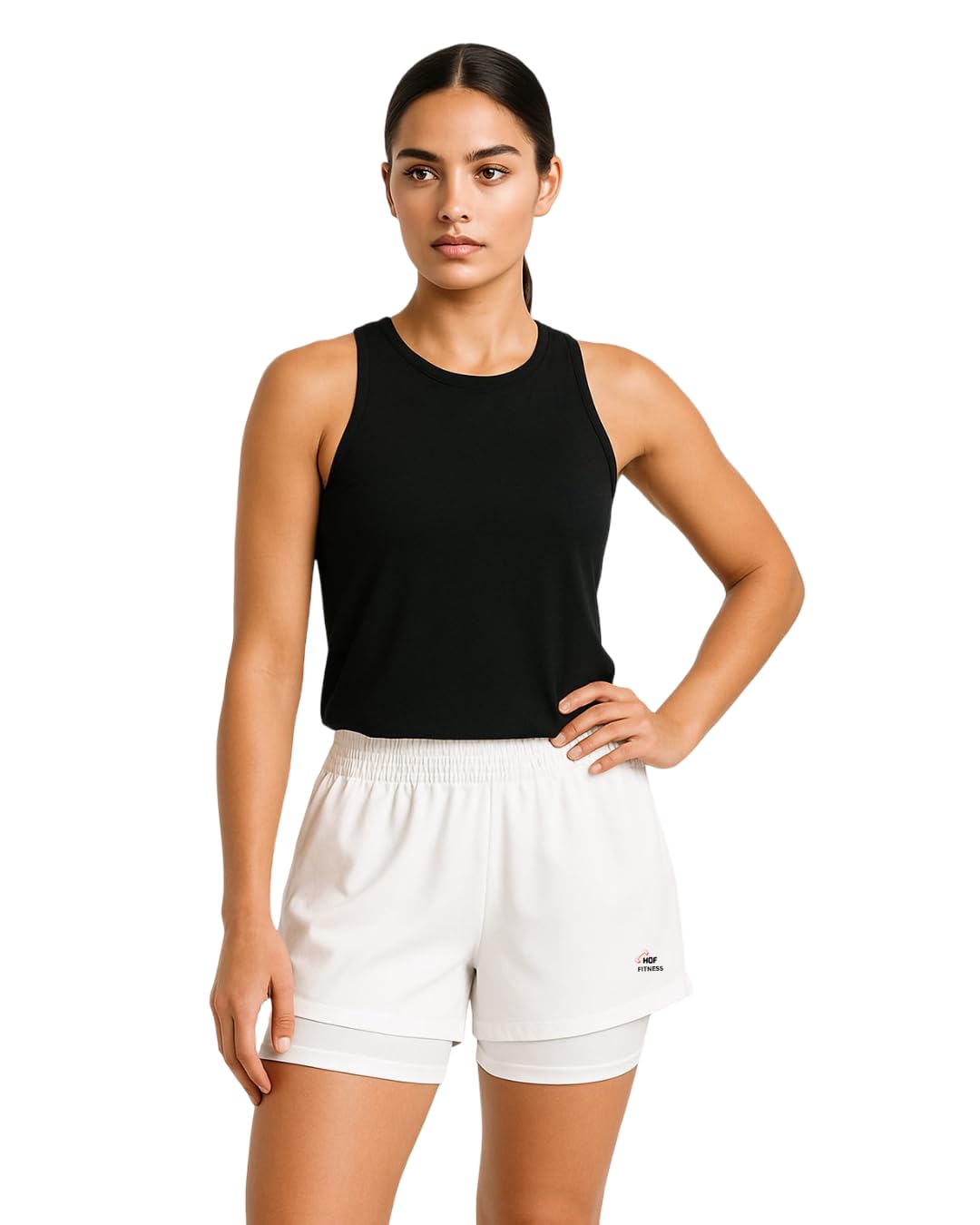 Women's 2-in-1 Athletic Shorts, Built-in Liner, Quick-Dry Running Shorts