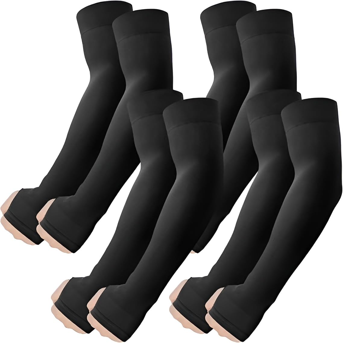 UV Protection Arm Sleeves Black – Cooling Sun Sleeves for Outdoor Sports & Driving - Image 2