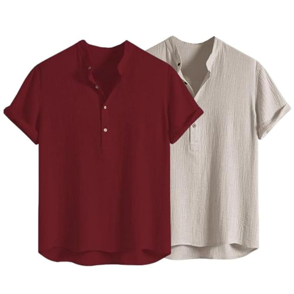 Leriya Fashion Tshirt for Man | T Shirt for Mans | Mens TShirt's | Collarless T- Shirt for Mens | Half Sleeve Tshirt for Men (Available in Plus Sizes) Polycotton, Regular Fit - Image 11