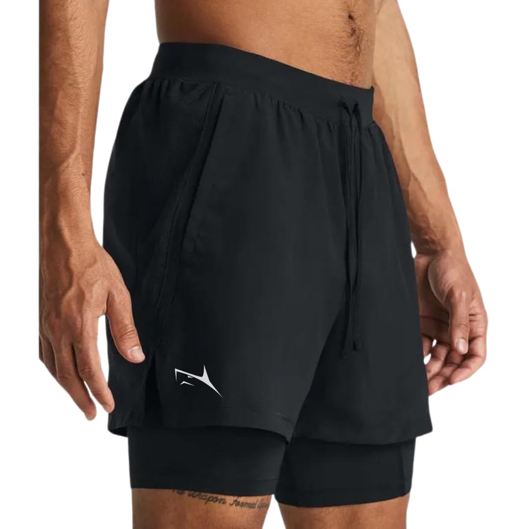 PROSHARX 2 in 1 Active Dual Shorts with Inner Tights Layer | Men's Double Layer Short for Running, Gym & Sports - Image 5