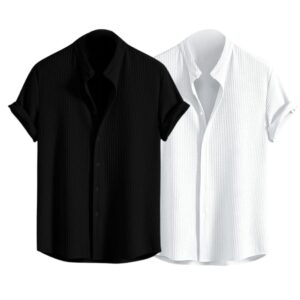 GRECIILOOKS Men's Polycotton Regular Fit Casual Shirt | Stylish | Printed | Solid | Short Sleeve | Trendy (Available in Plus Size)