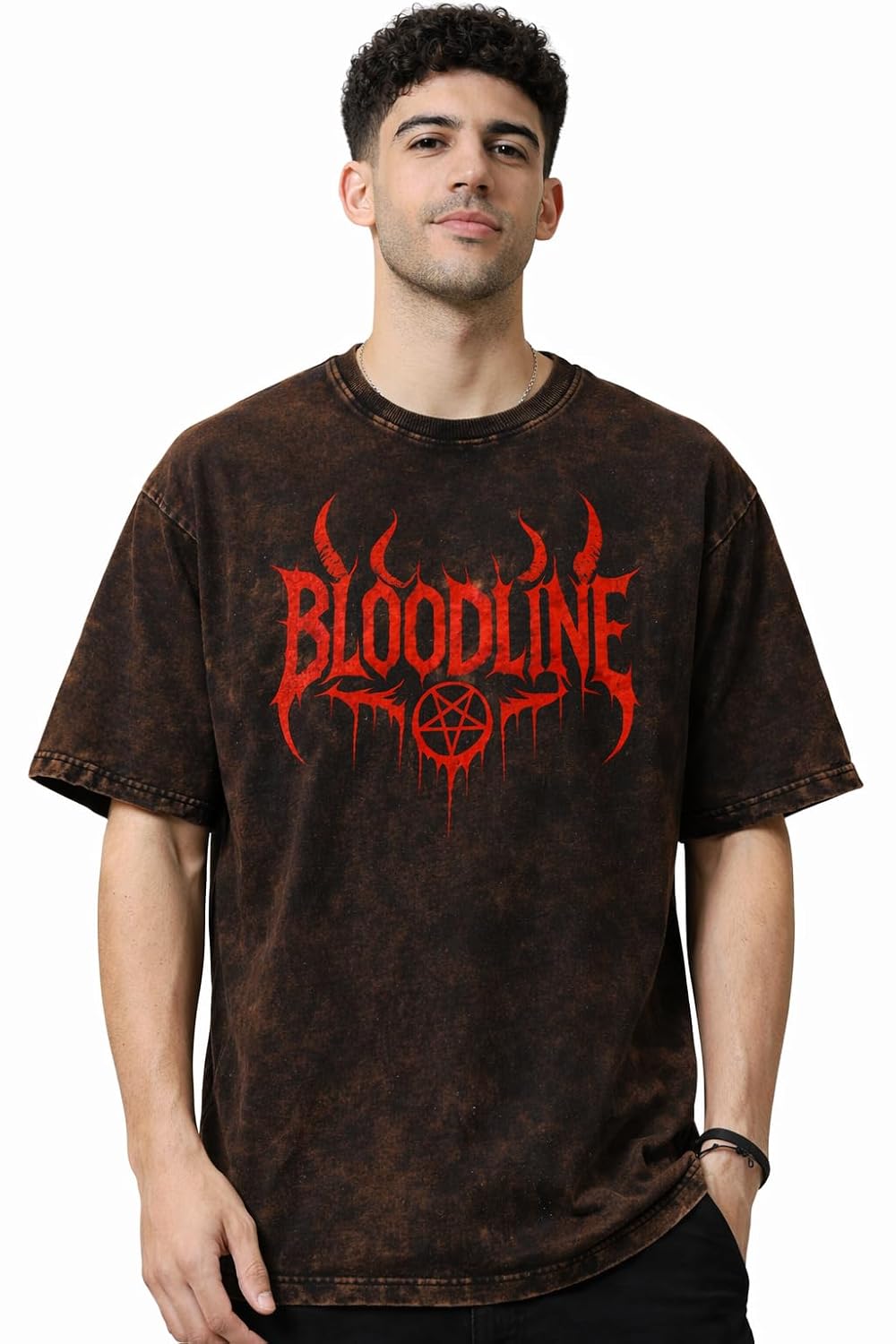 boffi ... 100% Cotton Oversized T-Shirt Unisex Drop Shoulder Dye Washed Street Look Black Pack of 1