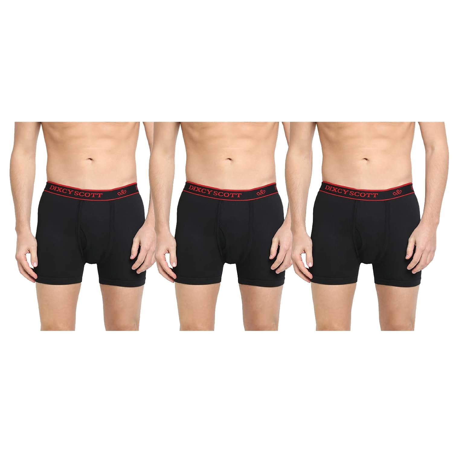 Dixcy Scott Originals Men 100% Combed Cotton Long Trunk (Pack of 3) (Assorted) - Image 2