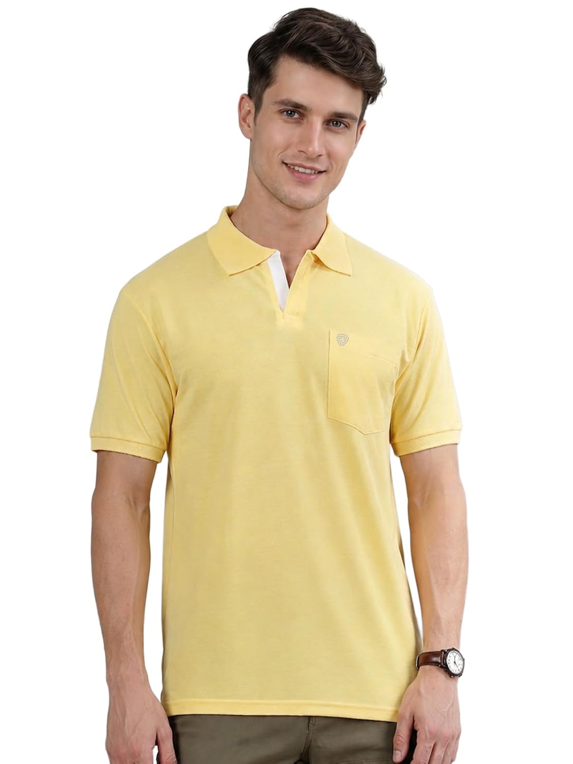 Lux Cozi Men's Half Sleeve Soild Casual Regular Fit T-Shirt with Chest Pocket | Polo Tshirt for Men - Image 15