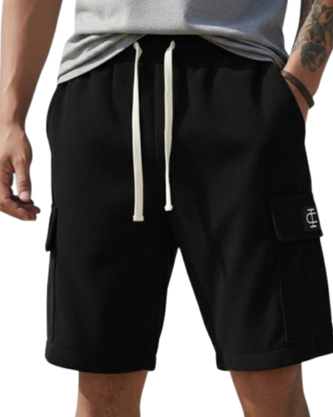 INDICLUB Men's Athletic Performance Shorts,Casual Everyday Wear, Comfortable Drawstring Style - Image 6
