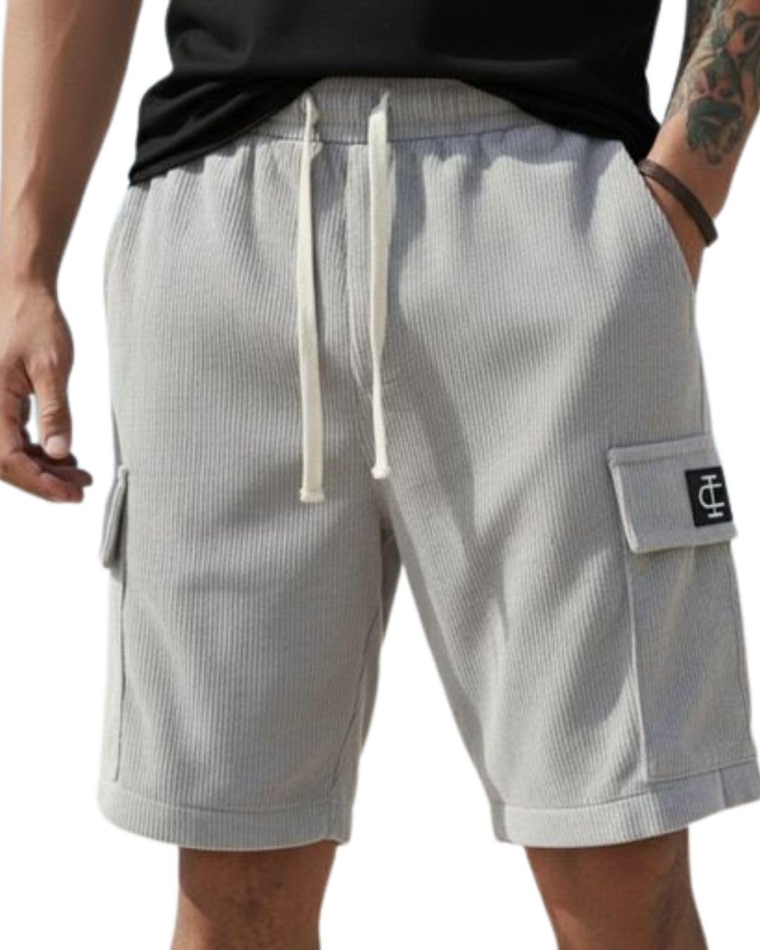 INDICLUB Men's Athletic Performance Shorts,Casual Everyday Wear, Comfortable Drawstring Style - Image 8