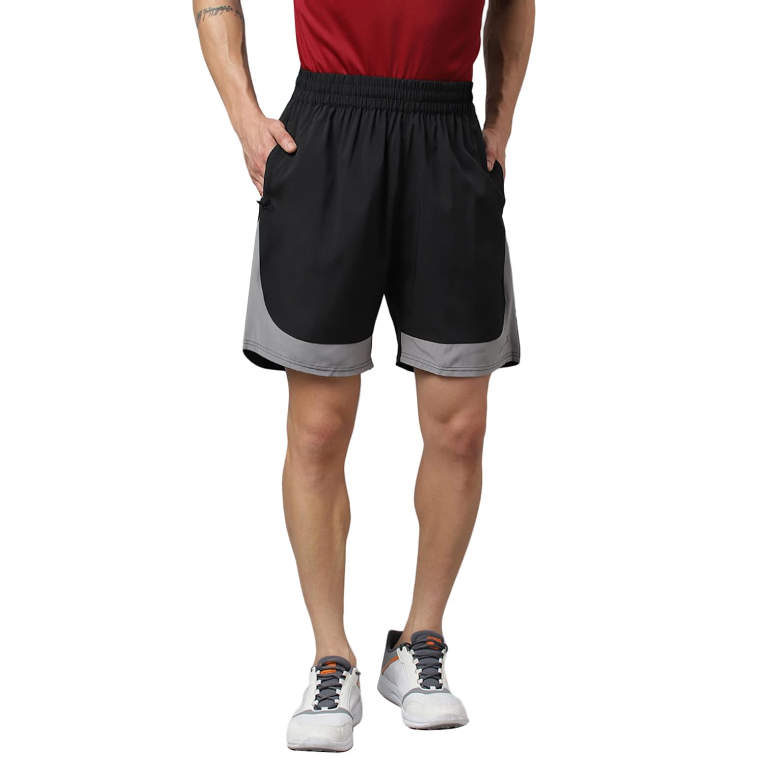 ATICX Polyester Shorts for Men - Quick Dry Lightweight with Zipper Pockets - Gym, Running, Jogging, Training Half Pants for Basketball, Swimming, Badminton, Cycling, Football, Outdoor & Home Wear - Image 8
