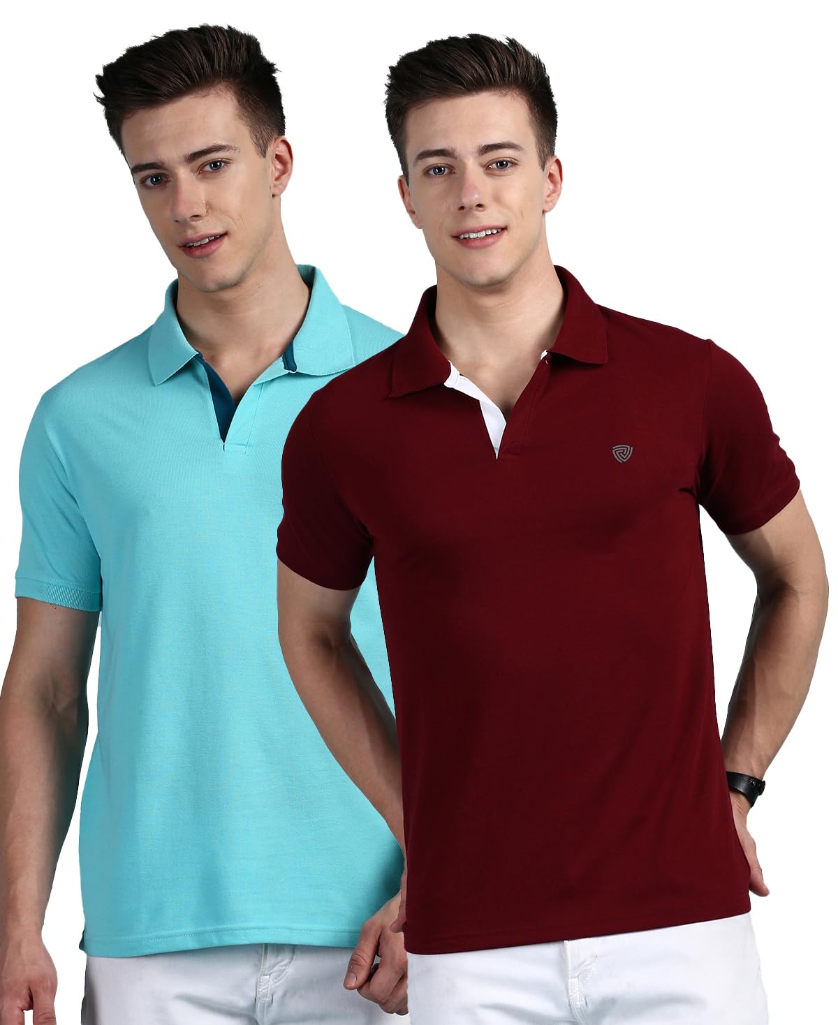 Lux Cozi Mens Cotton Solid Relaxed Fit Polo Shirt - Image 8
