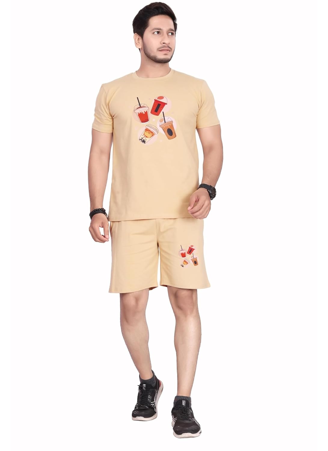 Men's Cotton Printed Night Suit Set of Top & Shorts|| Men's Pyjama Set || T-Shirt and Shorts Set for Men || Night Wear for Men || Night Suit for Men - Image 11