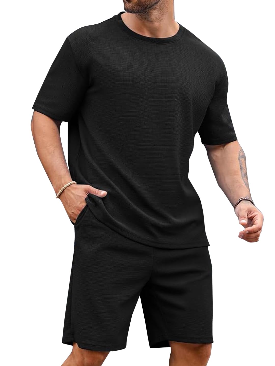 Vogaan Men's T-Shirt and Shorts Set | Top & Shorts Night Suits Set | Night Wear for Men - Image 7