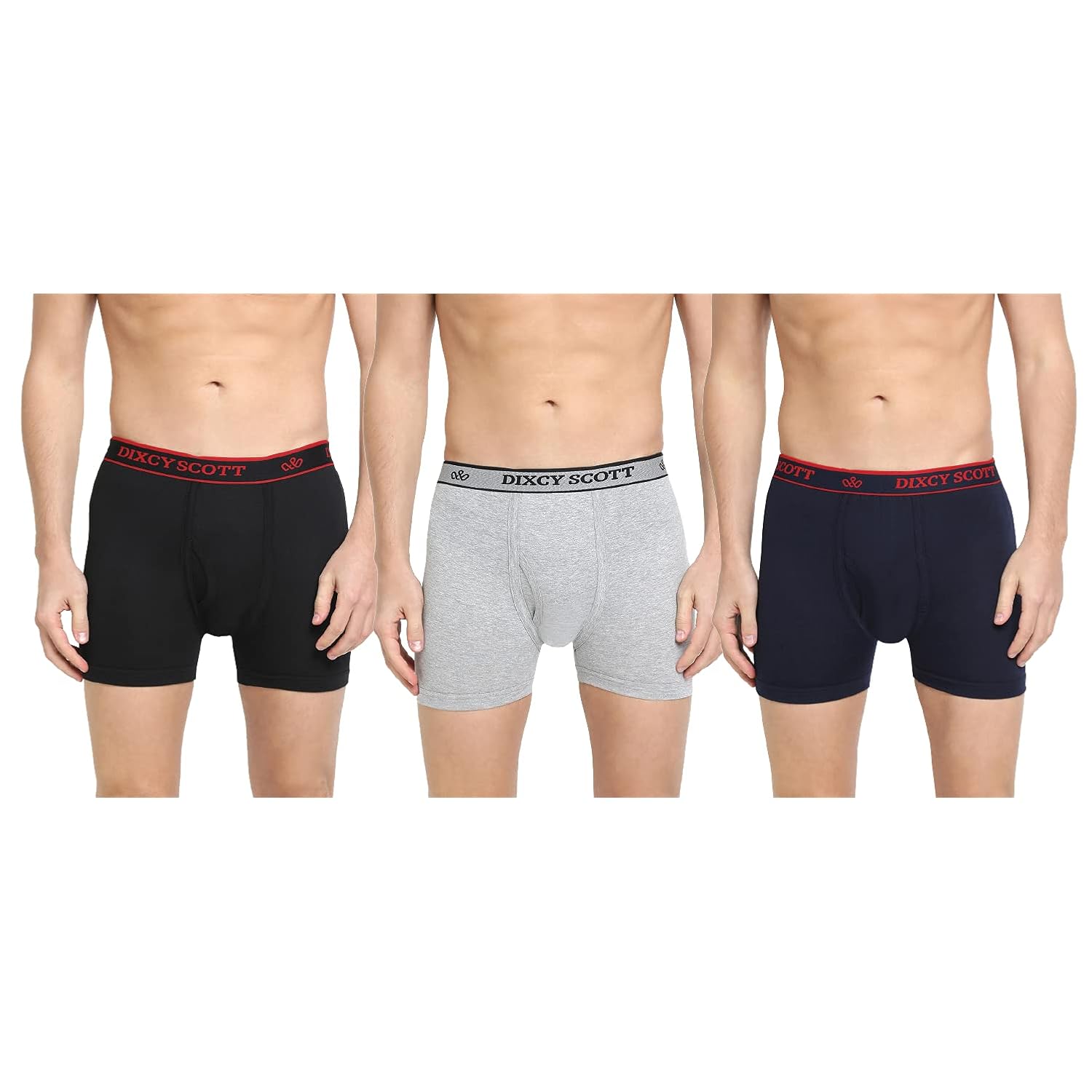 Dixcy Scott Originals Men 100% Combed Cotton Long Trunk (Pack of 3) (Assorted) - Image 11