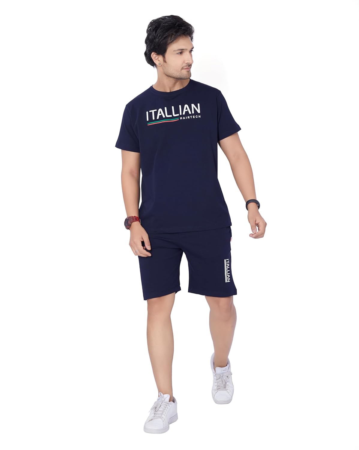 WEET Cotton T-Shirt and Shorts Set for Men,Night Wear for Men,Men's Pyjama Set 116 - Image 2