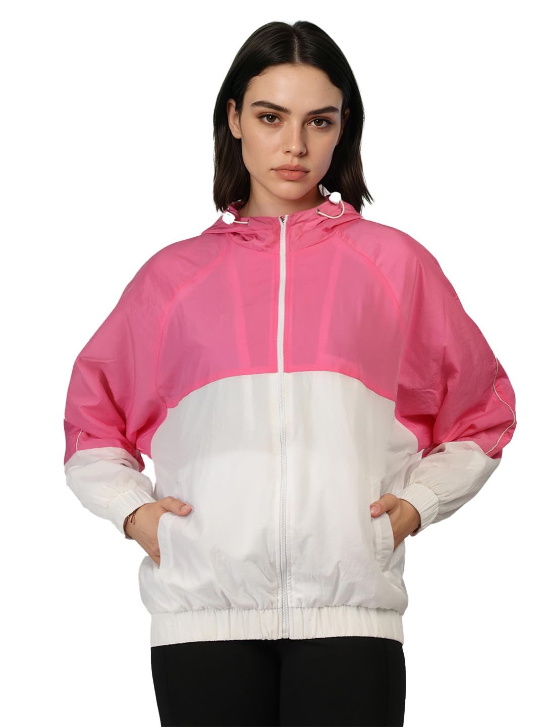 CHKOKKO Sunscreen Jacket for Women Hooded Zipper Sports Jacket | UV Protection | Sun Protective | Lightweight Water Resistant | Riding Biker | Outdoor Travel Gym Running - Image 3