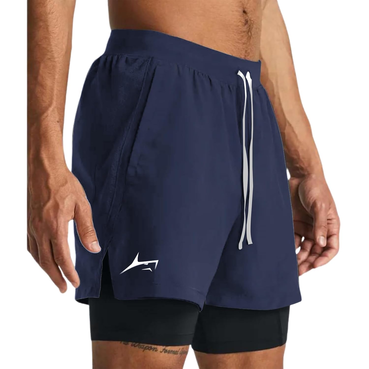 PROSHARX 2 in 1 Active Dual Shorts with Inner Tights Layer | Men's Double Layer Short for Running, Gym & Sports - Image 3