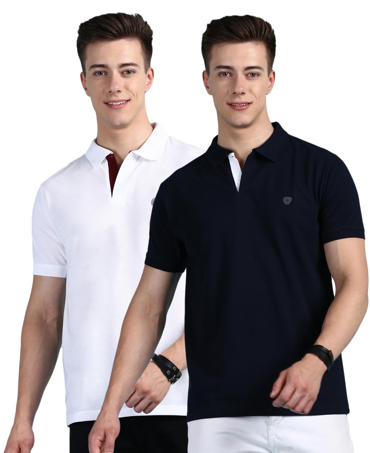 Lux Cozi Mens Cotton Solid Relaxed Fit Polo Shirt - Image 2