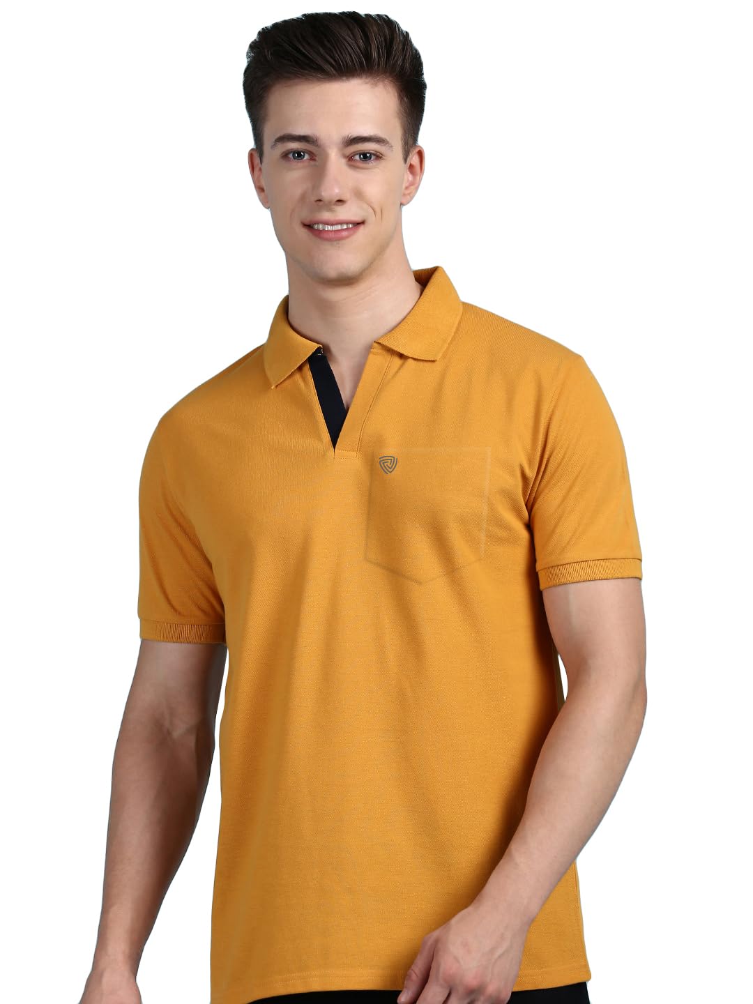 Lux Cozi Men's Half Sleeve Soild Casual Regular Fit T-Shirt with Chest Pocket | Polo Tshirt for Men - Image 19