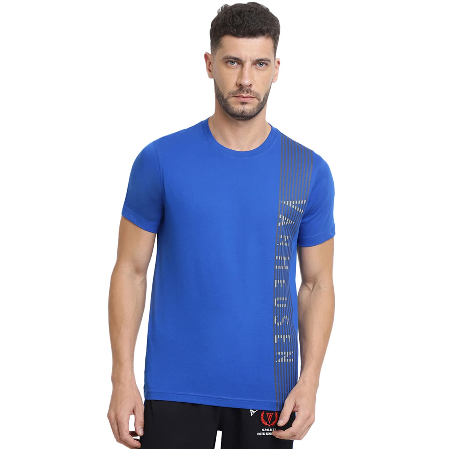Van Heusen Men's Cotton Regular Fit Athleisure Ultra Soft T-Shirt - Crew Neck, Short Sleeve - Image 2