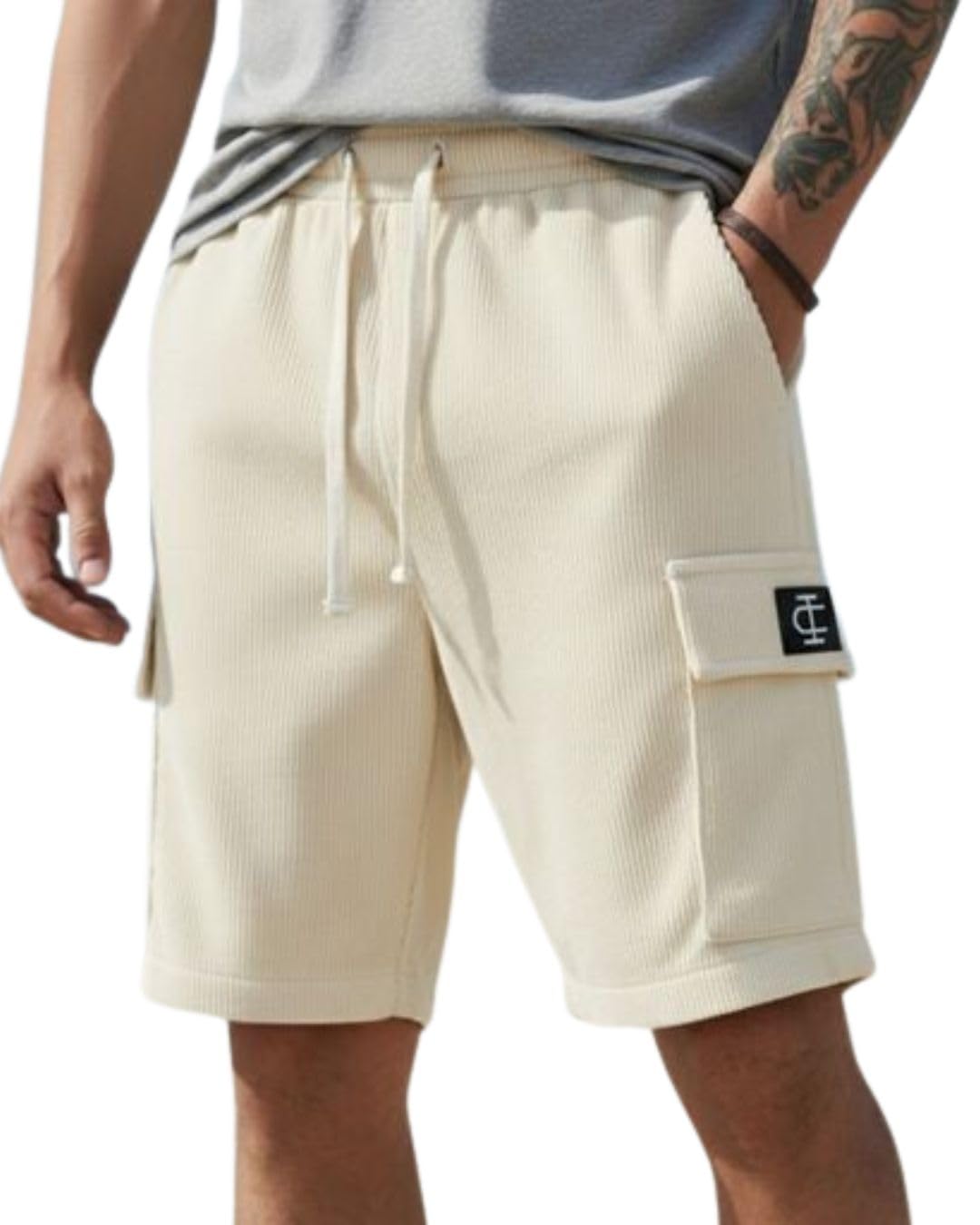 INDICLUB Men's Athletic Performance Shorts,Casual Everyday Wear, Comfortable Drawstring Style - Image 4