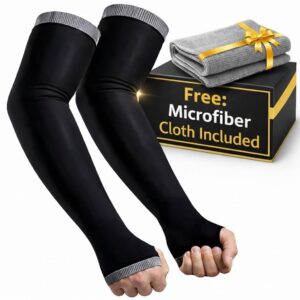 AutokraftZ π¨π© Protection Arm Sleeves for Men Women UPF 50+ ππΆππ΅ Microfiber | Cooling Arm Sleeves for Bike Riding Cycling & Sports | Sun Protection Arm Cover for Bikers | Summer Bike Accessories