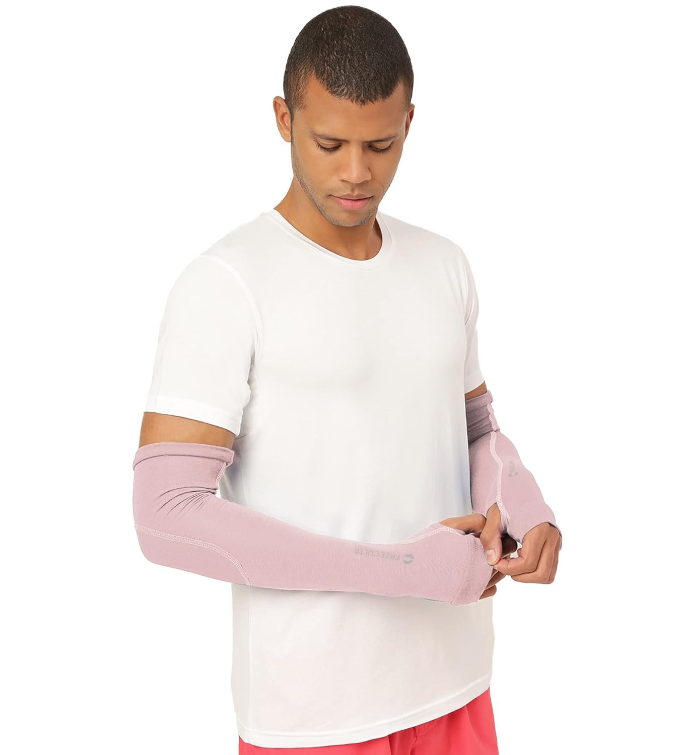 Freecultr Unisex Breathable Bamboo Cotton Antibacterial Arm Sleeves with Built-in Gloves | Soft, Sweat-Wicking & Skin-Friendly - Image 14
