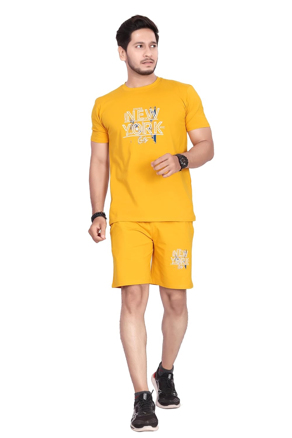 Men's Cotton Printed Night Suit Set of Top & Shorts|| Men's Pyjama Set || T-Shirt and Shorts Set for Men || Night Wear for Men || Night Suit for Men - Image 4