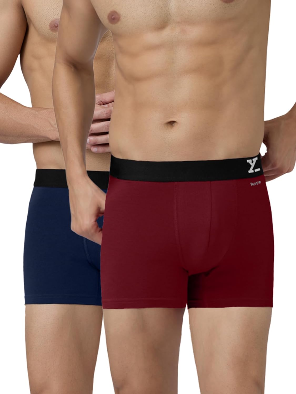 XYXX Men's Aero Super Combed Cotton Regular Fit Solid Antimicrobial Trunks with No Marks Waistband (Pack of 2) - Image 3