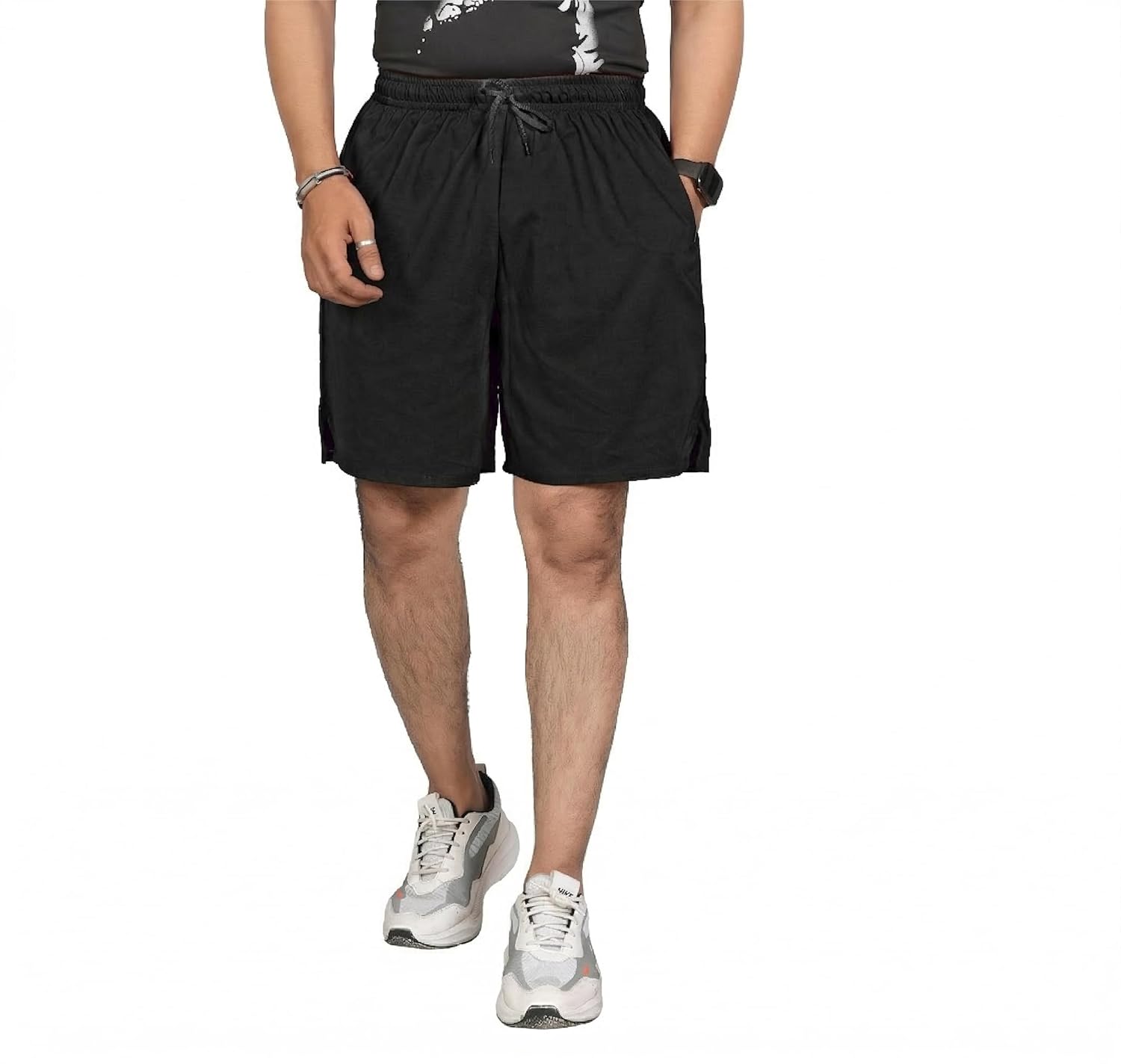 Seemoo Men's Outdoor Quick Dry Lightweight Sports Shorts with 2 Pockets, Breathable Hiking Running Gym Workout Athletic Shorts - Image 7
