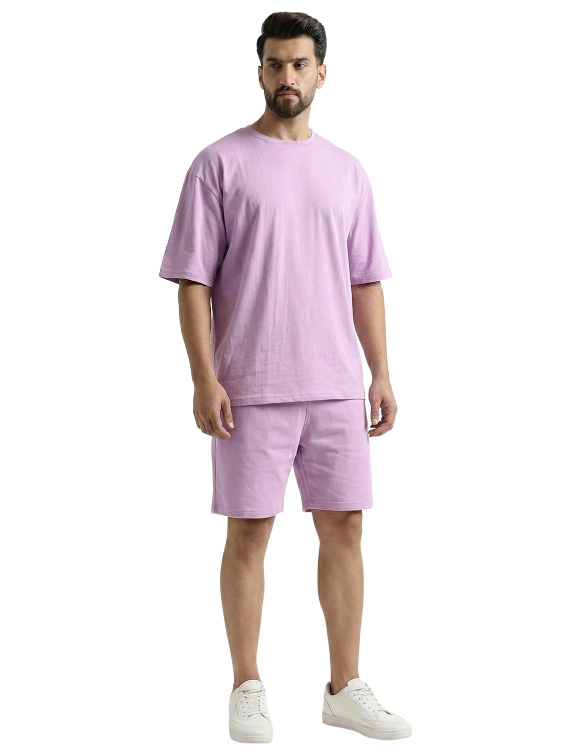 Kvetoo Men Cotton T Shirt and Shorts Set Co Ord Set for Men Summer Casual Lounge Wear Gym Workout T Shirt Shorts Combo Half Sleeve Comfortable Cotton Outfit - Image 2