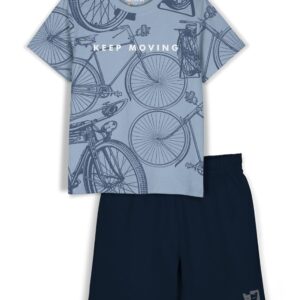 HELLCAT Boys Dress Clothing Set Combo with Tshirts & Shorts - Pack 1