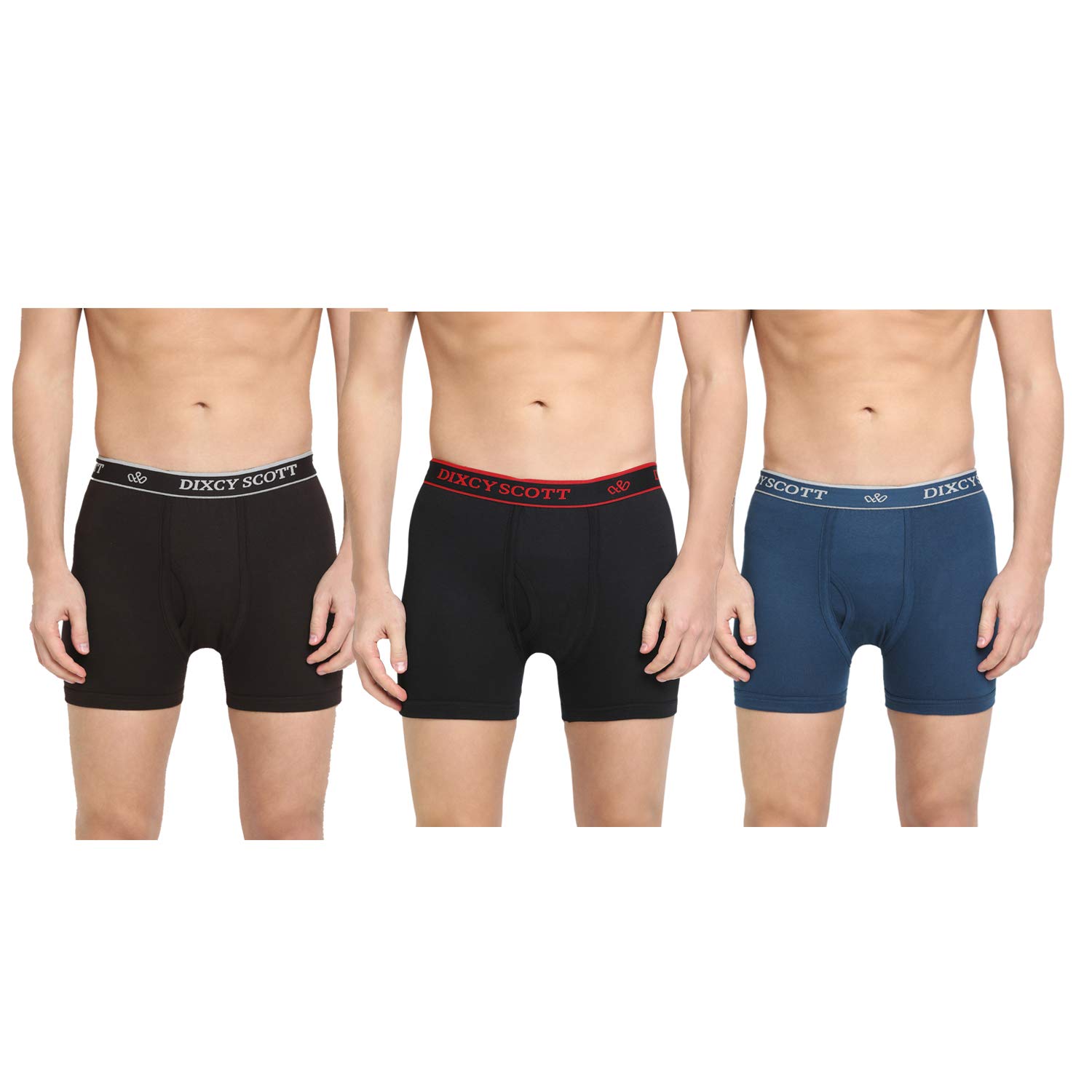 Dixcy Scott Originals Men 100% Combed Cotton Long Trunk (Pack of 3) (Assorted) - Image 8