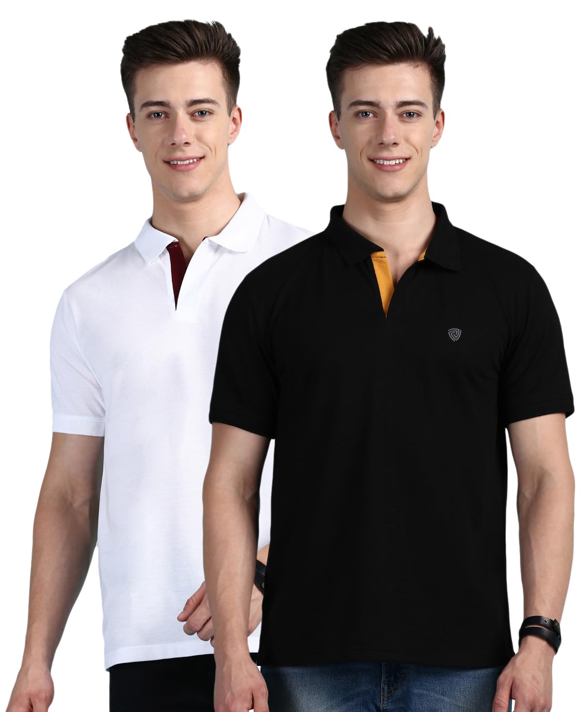 Lux Cozi Mens Cotton Solid Relaxed Fit Polo Shirt - Image 3